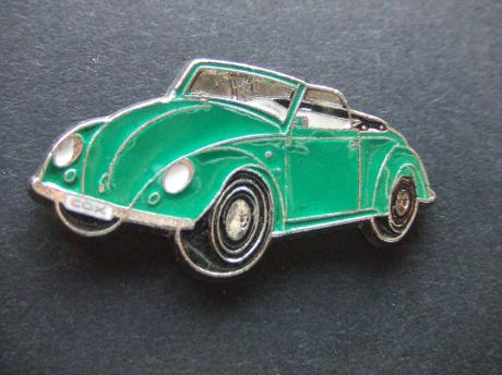 Volkswagen Kever cabriolet oud model groen